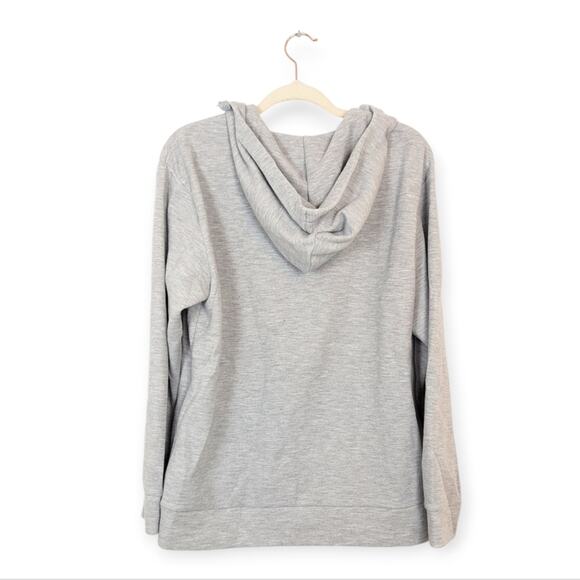 FILA x Bandier Light Gray Pullover Hooded Sweatshirt Size M - Picture 2 of 7